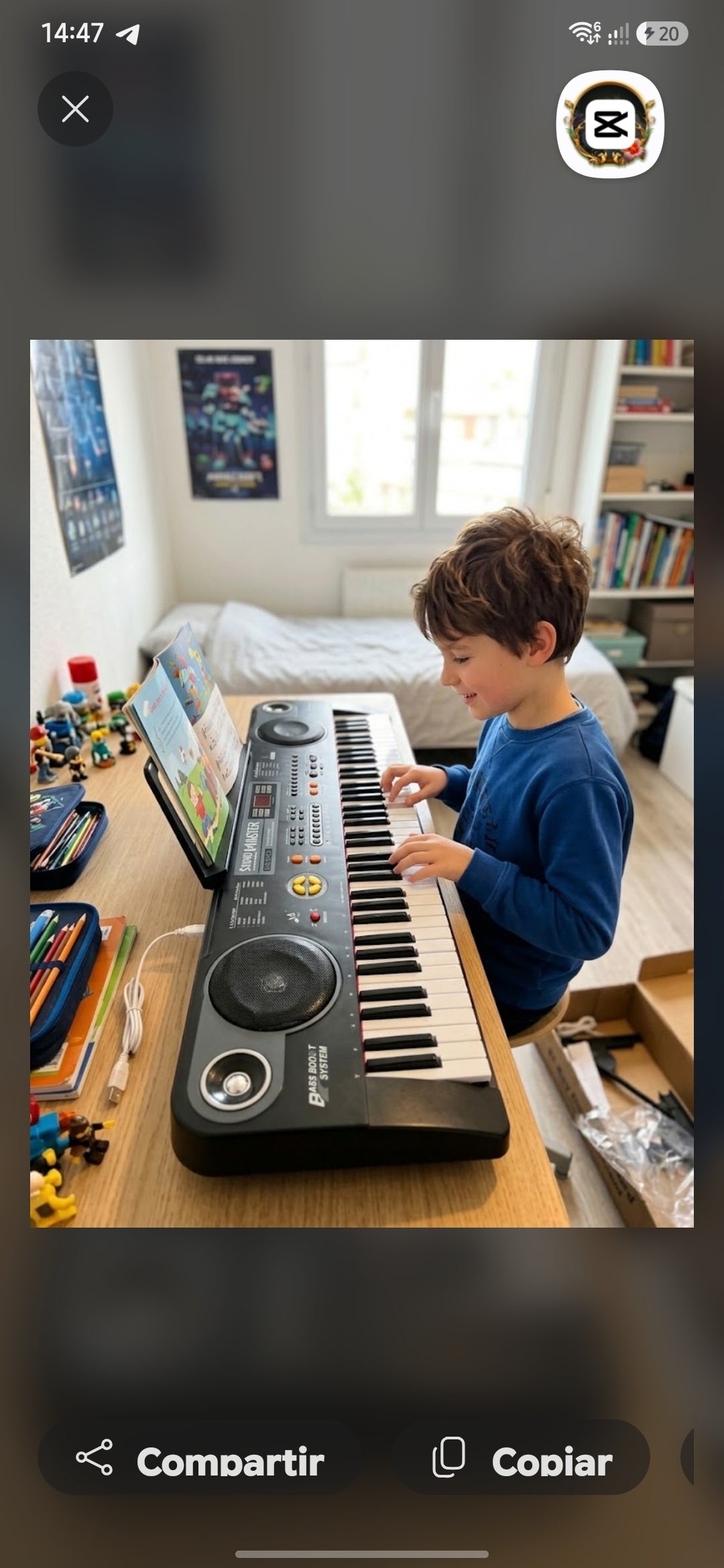 Teclado Electrónico Digital 61 Teclas Magicfun Sound Master MQ-6115 – Con Pantalla LED, Atril y Cable USB