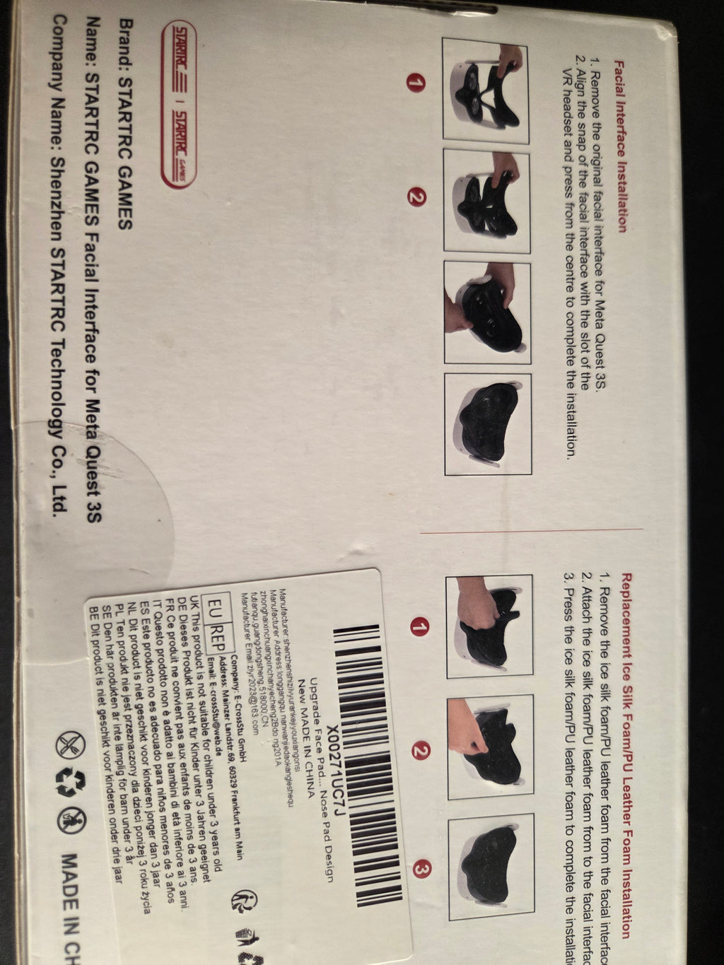 Interfaz facial STARTRC para Meta Quest 3S - Antipérdida de luz y ventilada (Nueva)