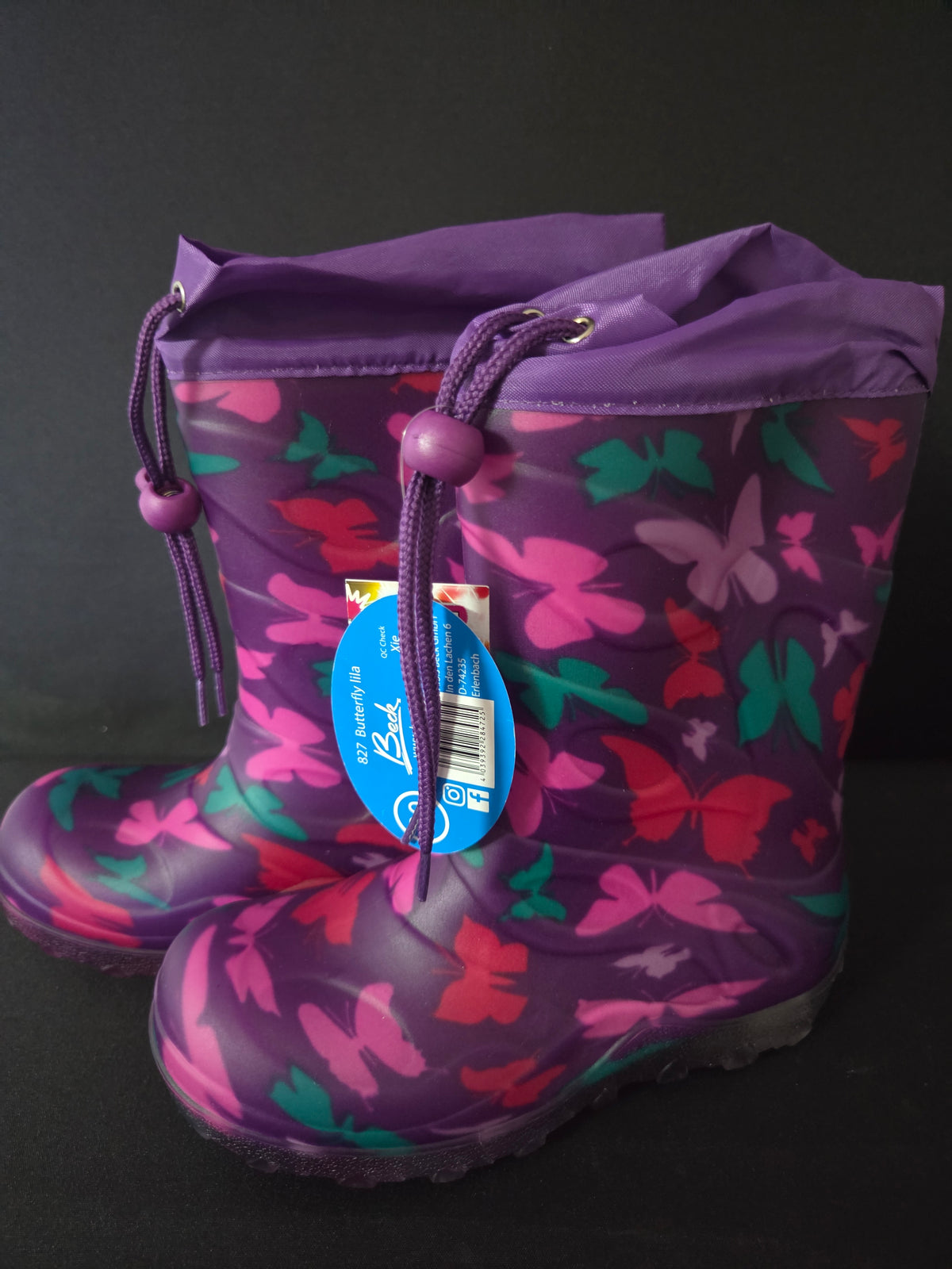 Botas de agua Beck con luces (Talla 30 / Plantilla 18 cm) – ¡Nuevas con etiqueta!