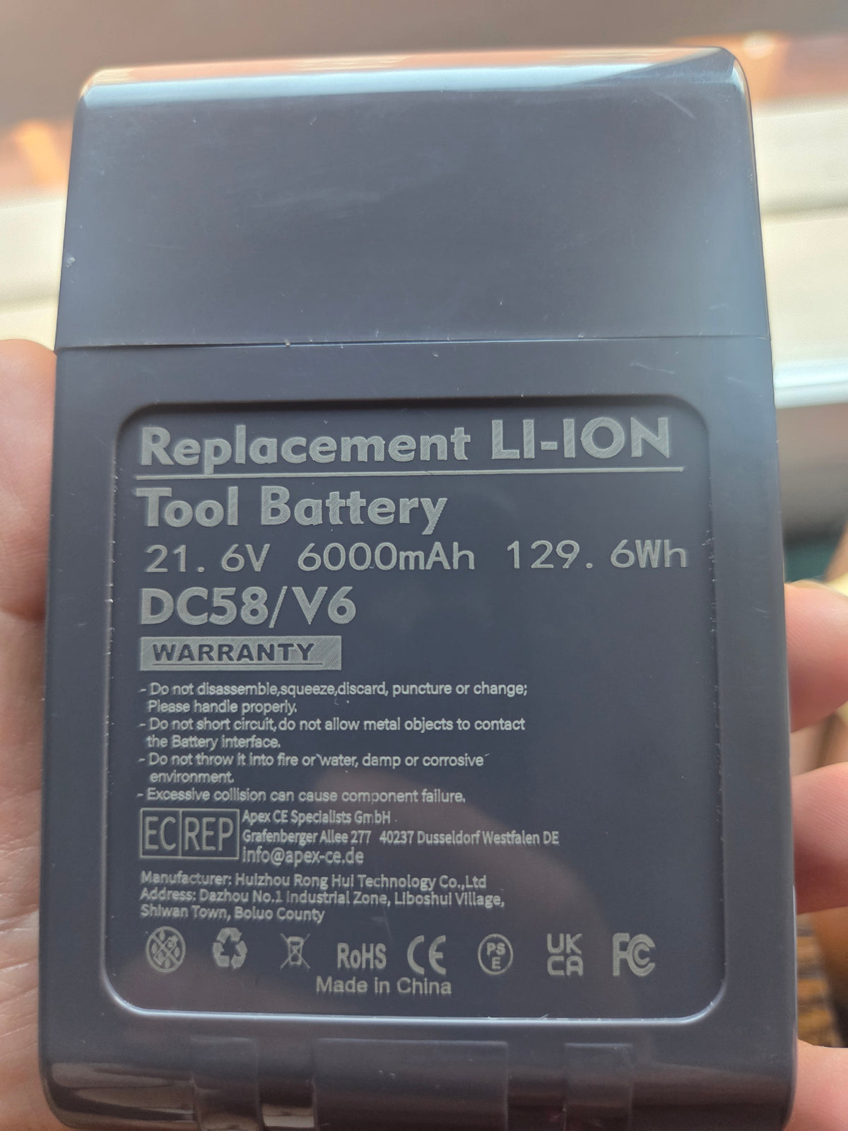 Batería para Dyson V6 / DC58 (6000 mAh) + 2 Filtros Nuevos