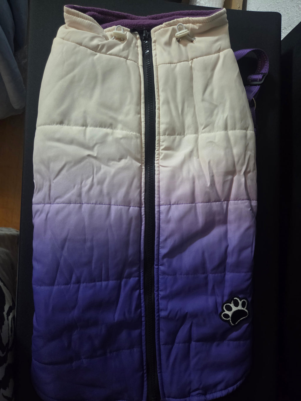 Abrigo chaleco térmico para perro con arnés – Talla XL (Nuevo con etiqueta)