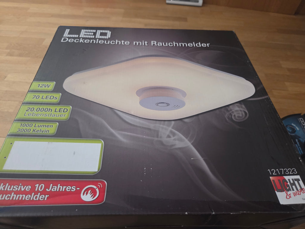 Plafón LED Techo con Detector de Humo Integrado (12W - 35 cm) Nuevo