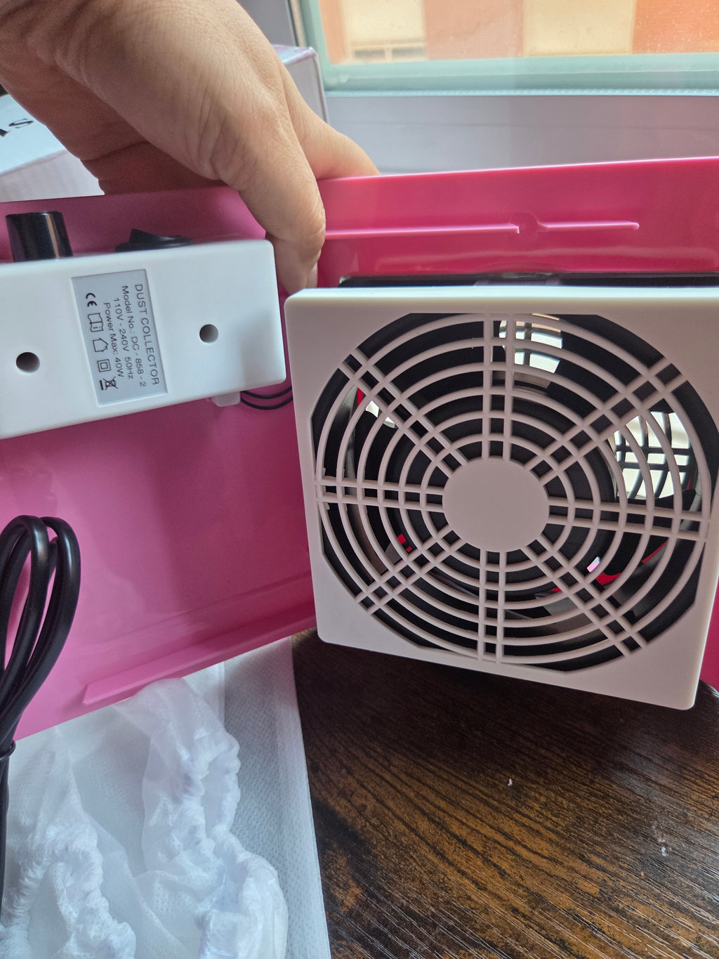 Aspirador de uñas profesional rosa 40W (Nail Dust Collector)