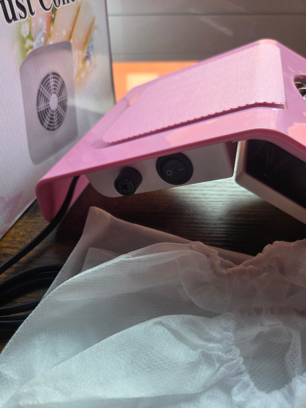 Aspirador de uñas profesional rosa 40W (Nail Dust Collector)