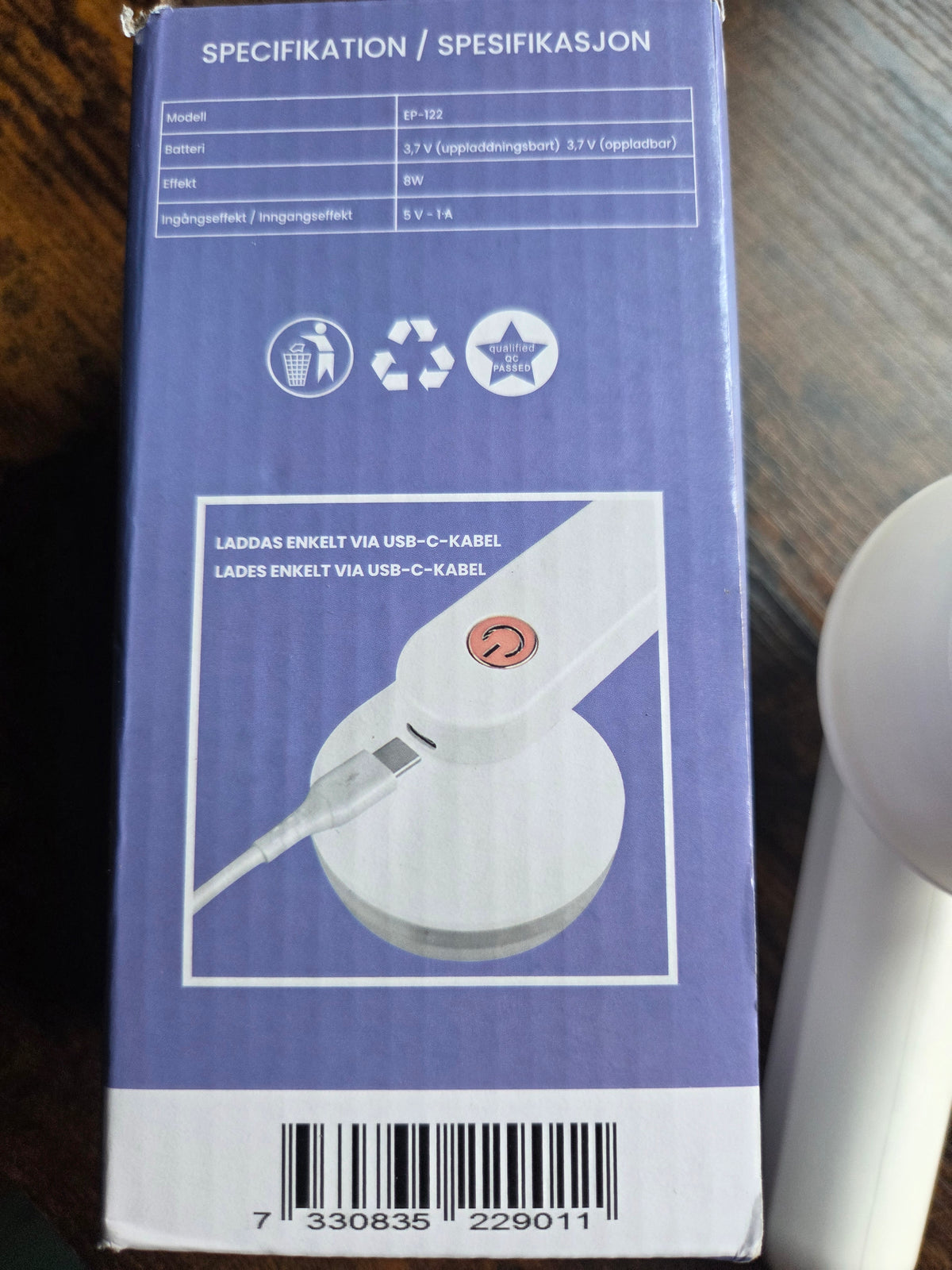 Quitapelusas eléctrico recargable USB-C (Nuevo en caja)