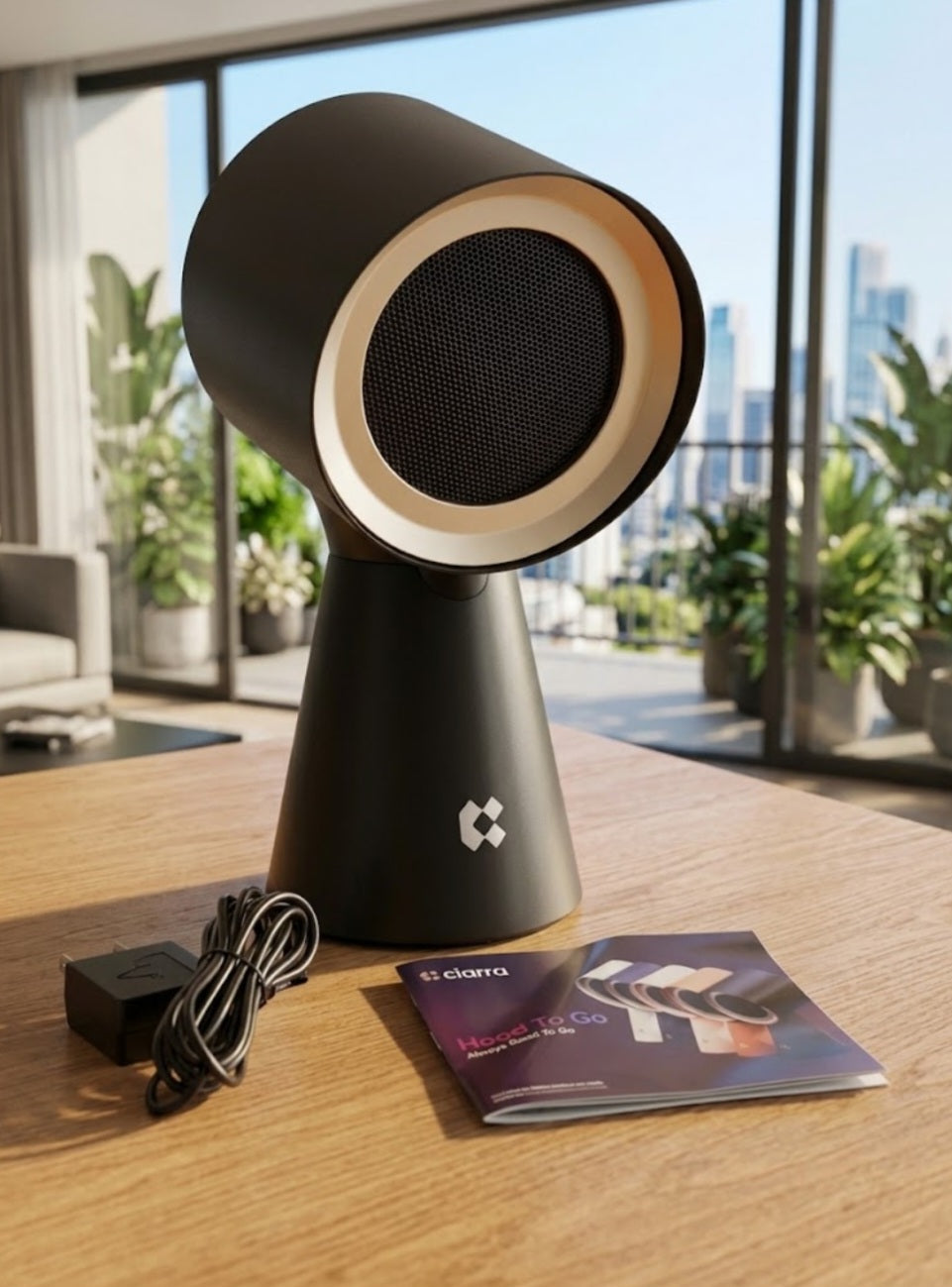 Campana extractora portátil de sobremesa CIARRA Hood To Go (Negro)