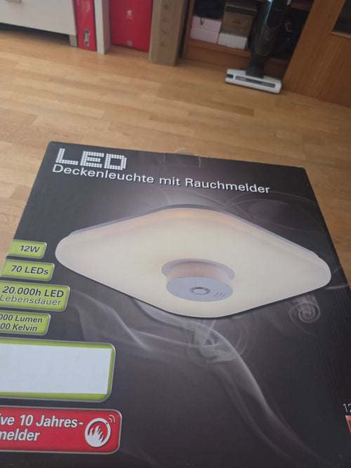 Plafón LED Techo con Detector de Humo Integrado (12W - 35 cm) Nuevo