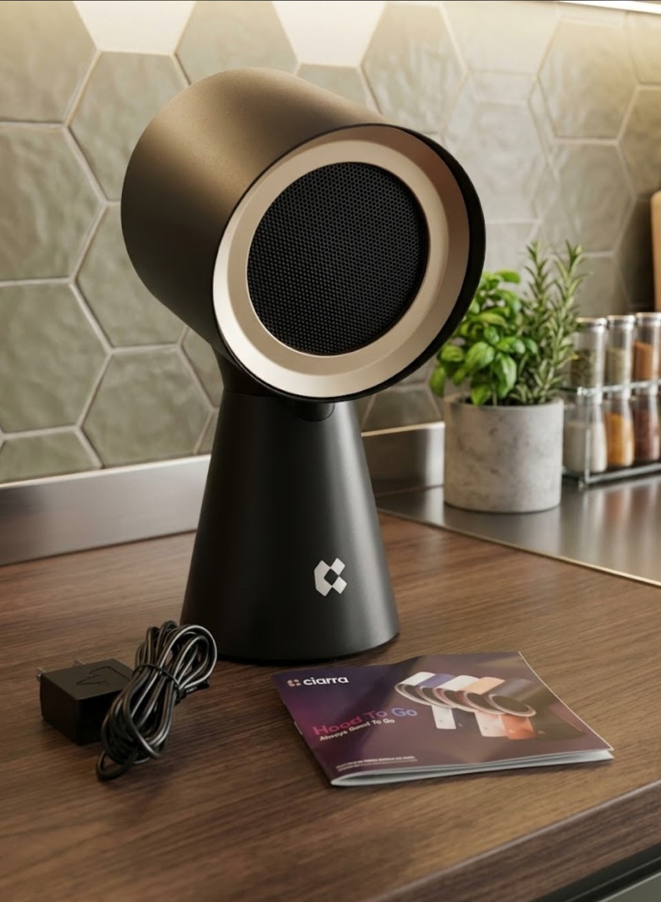 Campana extractora portátil de sobremesa CIARRA Hood To Go (Negro)