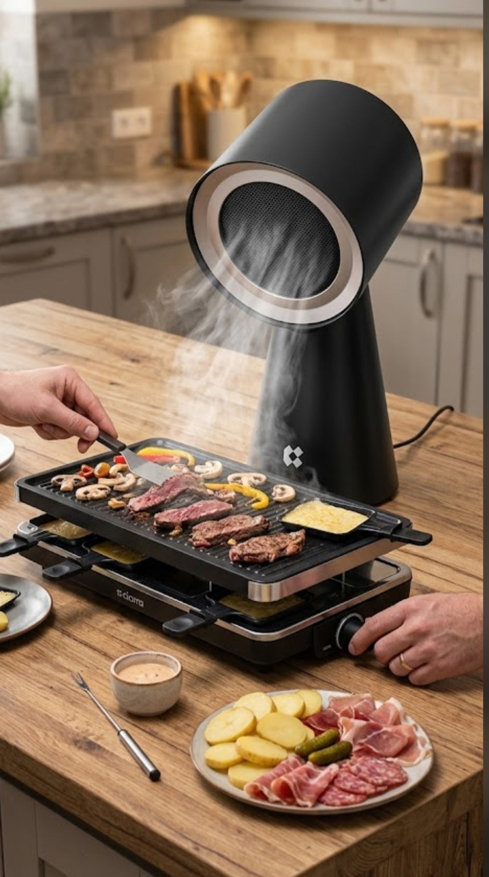 Campana extractora portátil de sobremesa CIARRA Hood To Go (Negro)