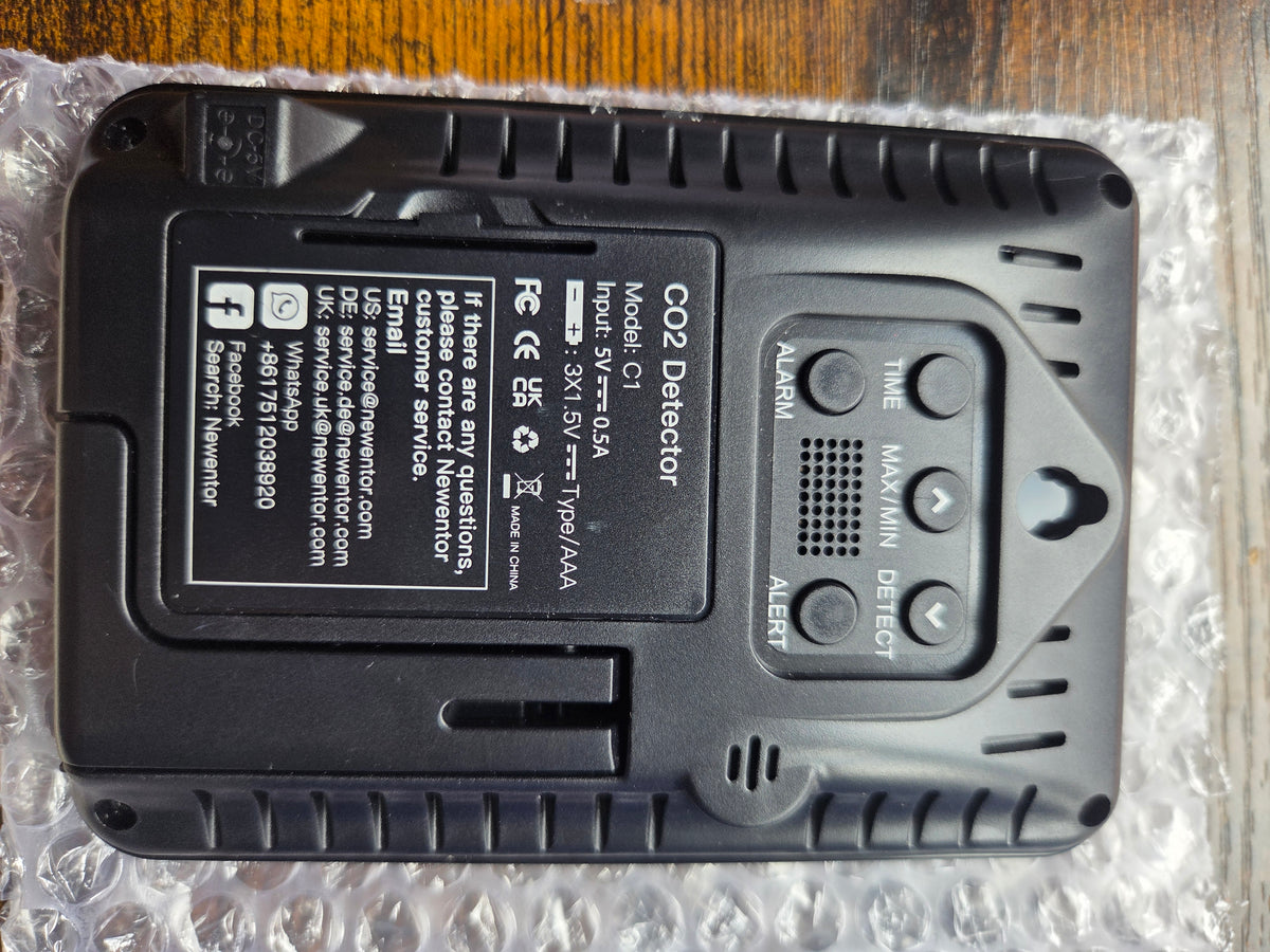 Detector de CO2 Newentor C1 - Medidor Calidad del Aire, Temperatura y Humedad
