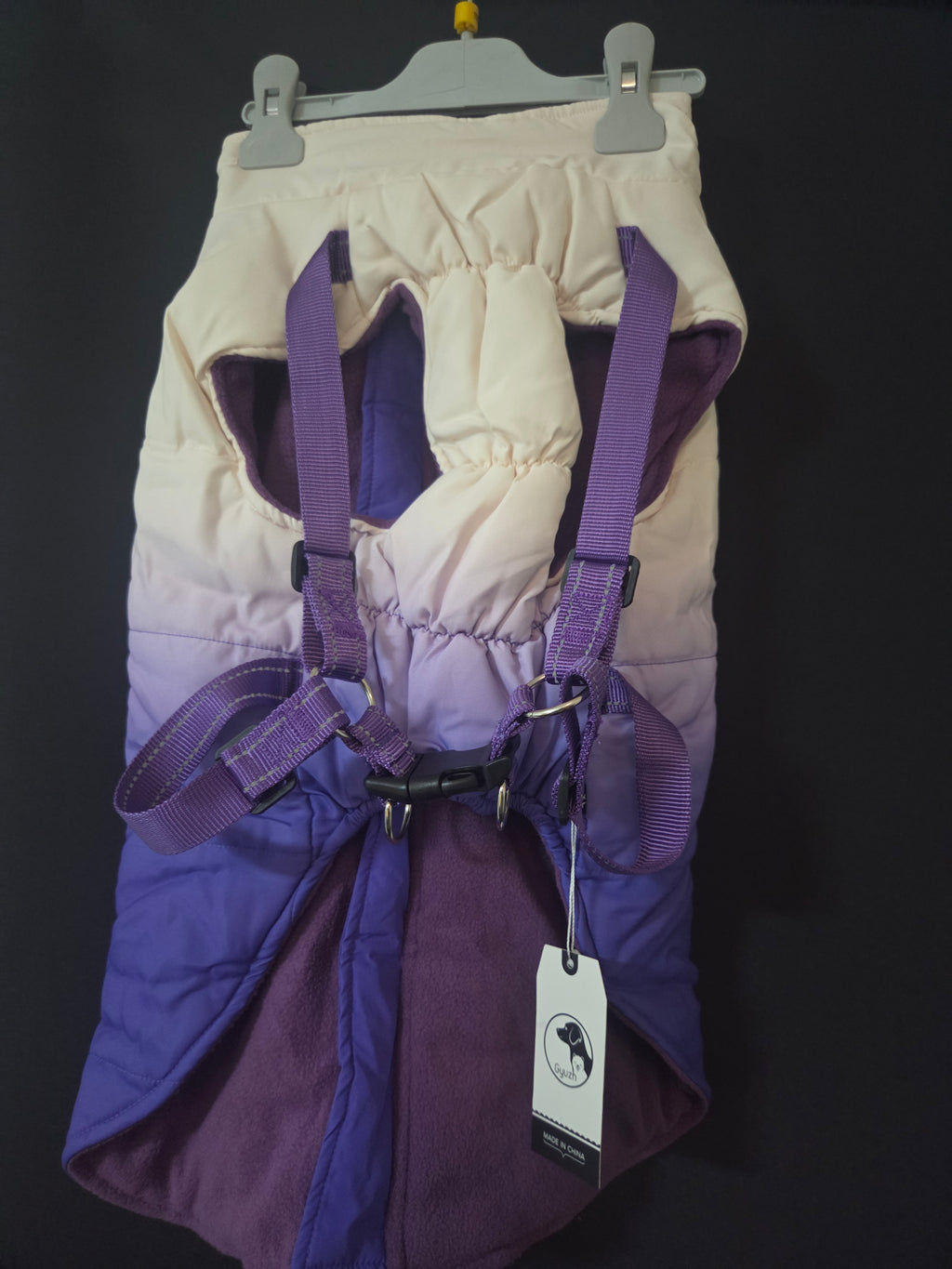 Abrigo chaleco térmico para perro con arnés – Talla XL (Nuevo con etiqueta)
